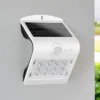 LED Solar Wandleuchte Außenleuchte MINI Fassadenbeleuchtung Weiß 14,5x9,6cm