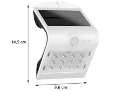 LED Solar Wandleuchte Außenleuchte MINI Fassadenbeleuchtung Weiß 14,5x9,6cm