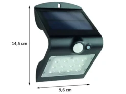 LED Solar Wandleuchte Außenleuchte MINI Fassadenbeleuchtung Schwarz 14,5x9,6cm