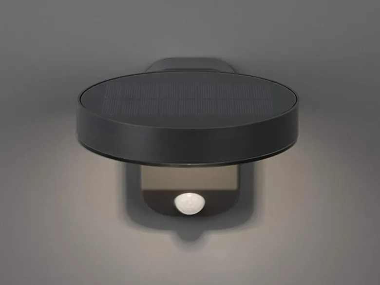 LED Solar Wandleuchte Außenleuchte POSADAS mit Bewegungsmelder in Anthrazit
