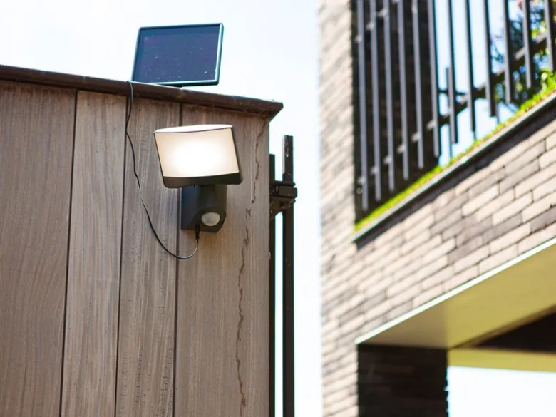 LED Solar Wandleuchte 2er SET mit Bewegungsmelder IP54, Breite 18cm