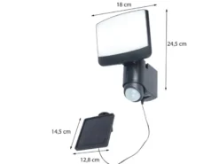 LED Solar Wandleuchte 2er SET mit Bewegungsmelder IP44, Breite 18cm