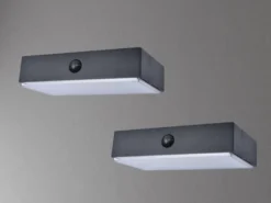 LED Solar Wandleuchte 2er SET Up and Down, Bewegungsmelder, per App steuerbar