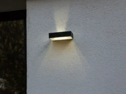 LED Solar Wandleuchte 2er SET Up and Down, Bewegungsmelder, per App steuerbar