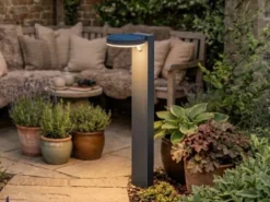 LED Solar Wegeleuchte Außenleuchte POSADAS in Anthrazit, Bewegungsmelder, 60cm