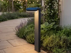 LED Solar Wegeleuchte Außenleuchte POSADAS in Anthrazit, Bewegungsmelder, 60cm
