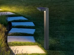 LED Solar Wegeleuchten 2er Set Außenleuchte mit Bewegungsmelder in Anthrazit
