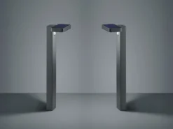 LED Solar Wegeleuchten 2er Set Außenleuchte mit Bewegungsmelder in Anthrazit