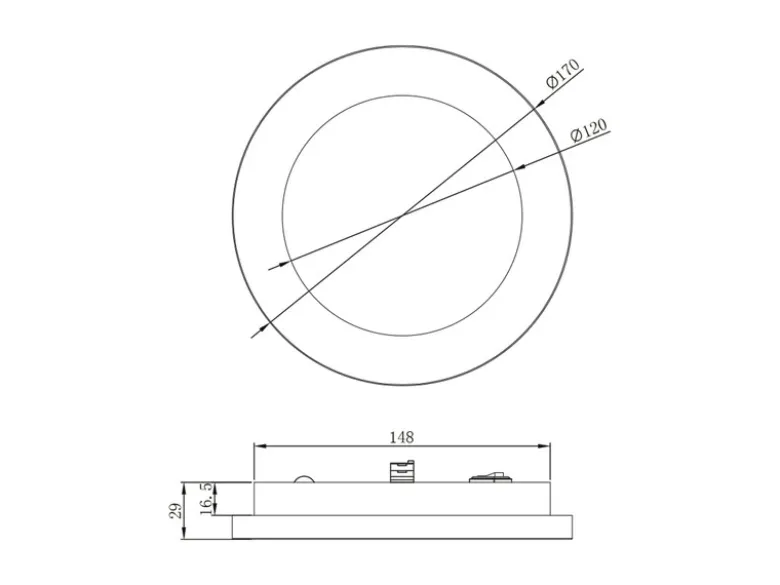 LED Spot CAMILLUS Grau Ø 17cm für DUOline Schienensystem