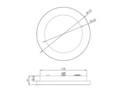 LED Spot CAMILLUS Weiß Ø 17cm für DUOline Schienensystem