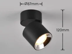 LED Spot Deckenstrahler Schwarz dimmbar, Ø 9cm