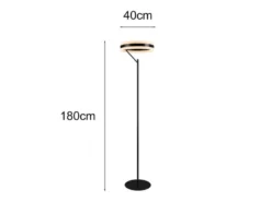 LED Stehlampe DIOS dimmbar, Lichttemperatur einstellbar, Schwarz, Höhe 180cm