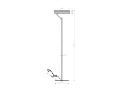 LED Stehlampe DIOS dimmbar, Lichttemperatur einstellbar, Schwarz, Höhe 180cm