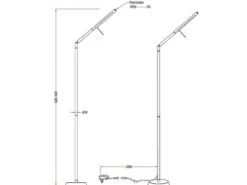 LED Stehlampe FILIGRAN dimmbar über Sensor, Metall Silber, Höhe 162cm