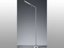 LED Stehlampe FILIGRAN dimmbar über Sensor, Metall Silber, Höhe 162cm