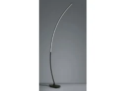 LED Stehlampe gebogen SOLO Metall Schwarz Höhe 158cm Ausladung 35cm