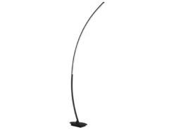 LED Stehlampe gebogen SOLO Metall Schwarz Höhe 158cm Ausladung 35cm