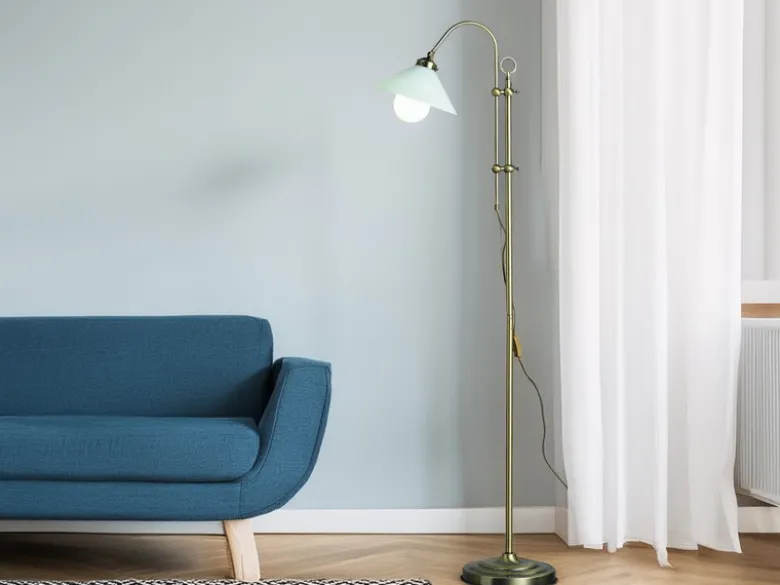 LED Stehlampe im Landhausstil höhenverstellbar, Höhe 145 -max. 172cm