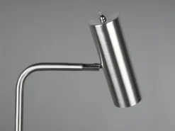 LED Stehlampe in Silber matt, Spot schwenkbar, Höhe 151cm