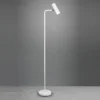 LED Stehlampe in Weiß matt, Spot schwenkbar, Höhe 151cm