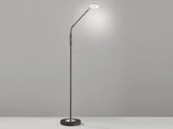LED Stehlampe Leselampe DENT Schwarz mit Dimmer, Höhe 150cm