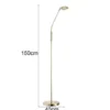 LED Stehlampe Leselampe DENT Messing mit Dimmer, Höhe 150cm