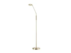 LED Stehlampe Leselampe DENT Messing mit Dimmer, Höhe 150cm