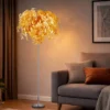 LED Stehlampe mit Blättern, Fernbedienung & RGBW Farbwechsel, Höhe 180cm