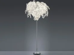 LED Stehlampe mit Blättern, Fernbedienung & RGBW Farbwechsel, Höhe 180cm