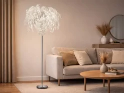 LED Stehlampe mit Blättern, Fernbedienung & RGBW Farbwechsel, Höhe 180cm