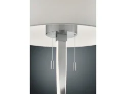 LED Stehlampe NANDOR mit Stoff Lampenschirm weiß und beleuchtetem Gestell, 160cm
