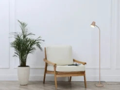 LED Stehlampe PONGO Beige flexibel biegsam, Höhe 145cm