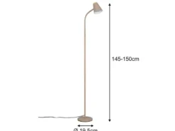 LED Stehlampe PONGO Beige flexibel biegsam, Höhe 145cm