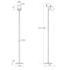 LED Stehlampe PONGO Grün flexibel biegsam, Höhe 145cm