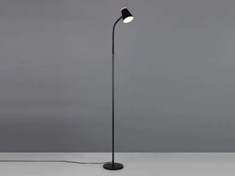 LED Stehlampe PONGO Schwarz flexibel biegsam, Höhe 145cm