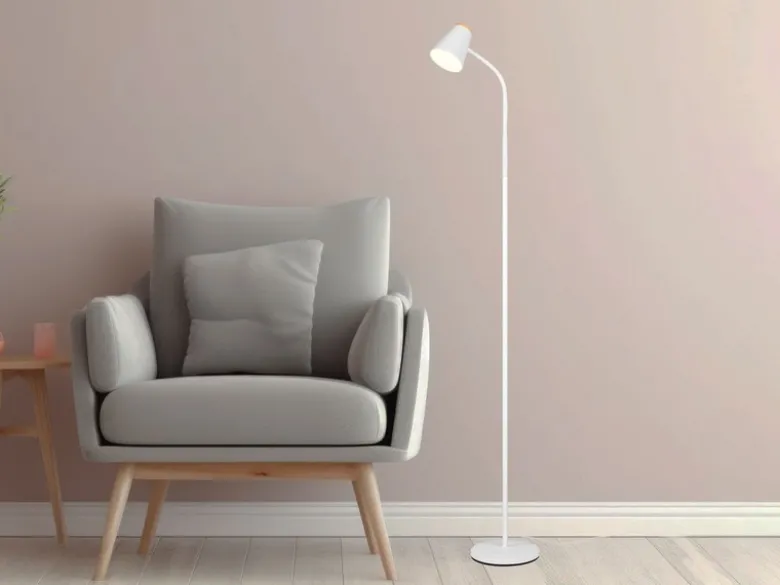 LED Stehlampe PONGO Weiß flexibel biegsam, Höhe 145cm