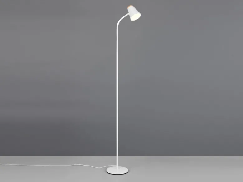 LED Stehlampe PONGO Weiß flexibel biegsam, Höhe 145cm