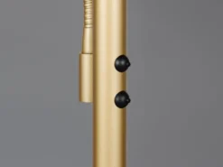 LED Stehlampe WILLIS Gold mit Leselampe, dimmbar & 3 Lichtfarben, 180cm groß