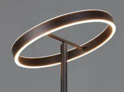 LED Stehlampe WILLIS mit Leselampe, dimmbar, 3 Lichtfarben, Schwarz, 180cm groß