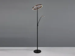 LED Stehlampe WILLIS mit Leselampe, dimmbar, 3 Lichtfarben, Schwarz, 180cm groß