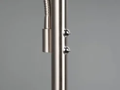 LED Stehlampe WILLIS Silber mit Leselampe, dimmbar & 3 Lichtfarben, 180cm groß