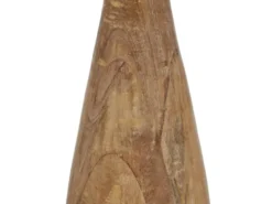 LED Stehleuchte aus Naturholz mit Lampenschirm aus Jute, Höhe 135cm