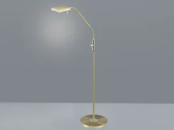 LED Stehleuchte BERGAMO Messing flexibel Sensordimmer - Höhe 135cm