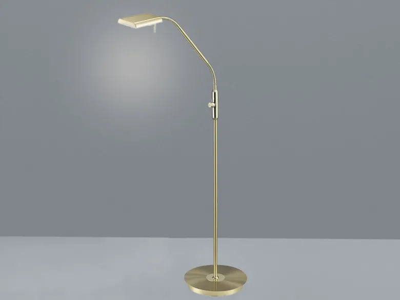 LED Stehleuchte BERGAMO Messing flexibel Sensordimmer - Höhe 135cm