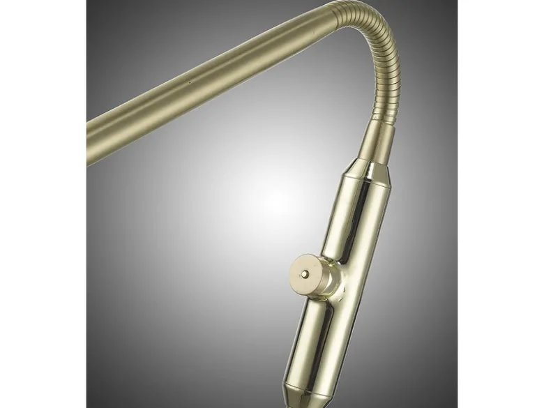 LED Stehleuchte BERGAMO Messing flexibel Sensordimmer - Höhe 135cm