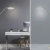 LED Stehleuchte BERGAMO Silber flexibel Sensordimmer - Höhe 135cm