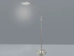 LED Stehleuchte BERGAMO Silber flexibel Sensordimmer - Höhe 135cm