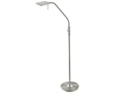 LED Stehleuchte BERGAMO Silber flexibel Sensordimmer - Höhe 135cm