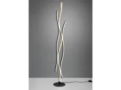 LED Stehleuchte BLAZE dimmbar Lichtfarbe einstellbar Schwarz Gold, Höhe 138cm
