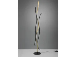 LED Stehleuchte BLAZE dimmbar Lichtfarbe einstellbar Schwarz Gold, Höhe 138cm